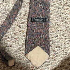 Vintage Christian Dior 100% Silk Men’s Tie Abstract Print